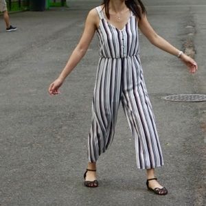Chiffon Stripey Jumpsuit